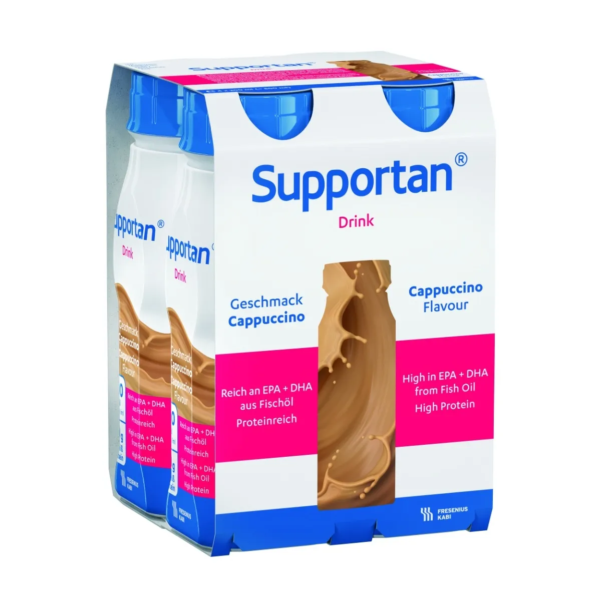 Supportan Drink kapučino sk., med. paskirties gėrimas, 4 but. x 200 ml - 
