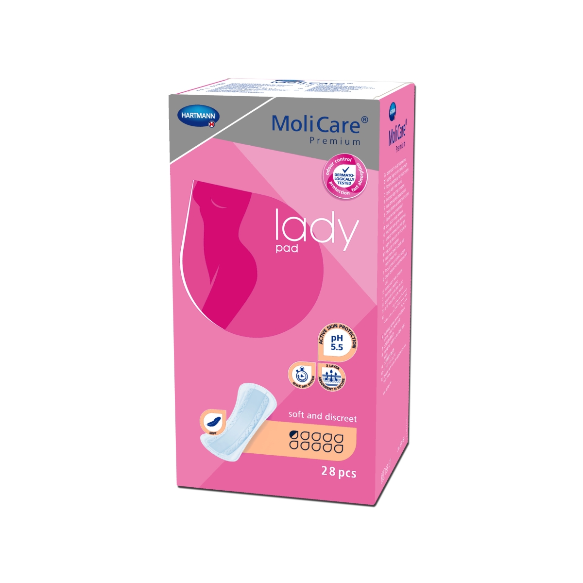 HARTMANN įklotai MOLICARE LADY PAD, 0.5 lašo, N28 - 