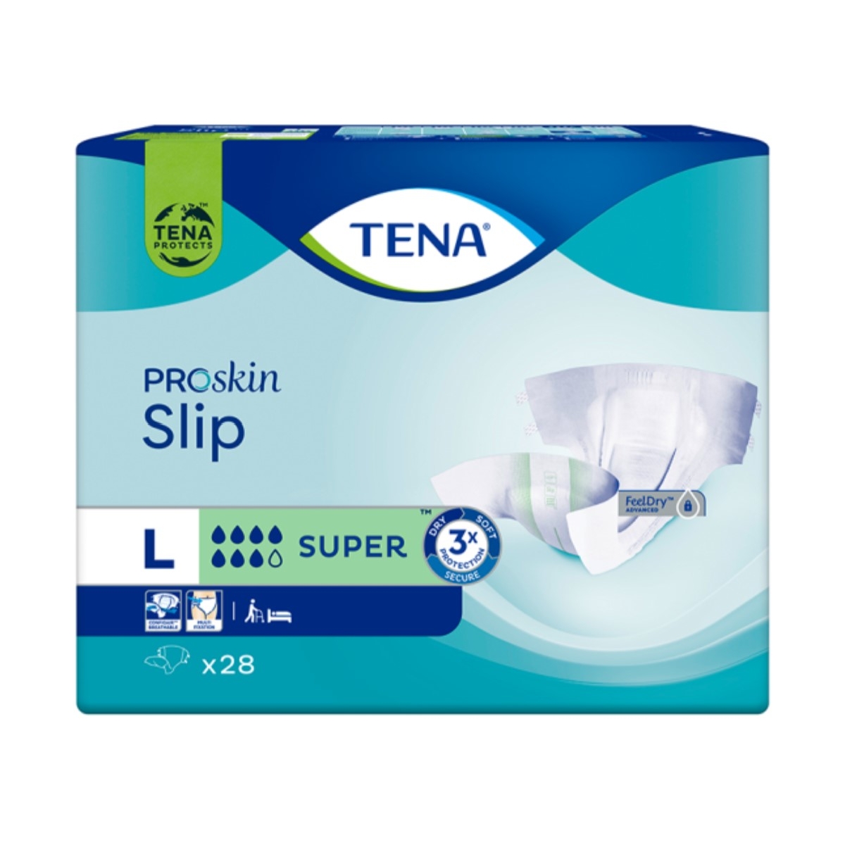 TENA sauskelnės SLIP SUPER, L dydis, N28 - 