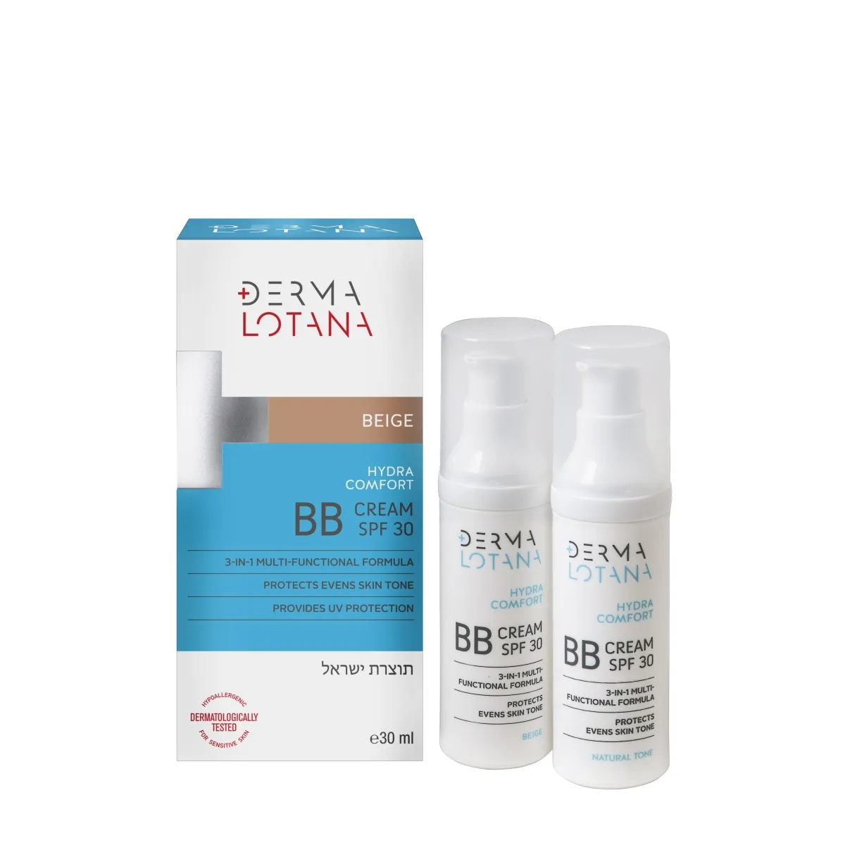 DERMALOTANA kremas su atspalviu HYDRA COMFORT BB NATURAL 3291, 30ml - 