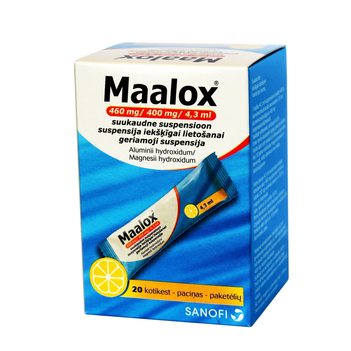 Maalox geriama suspensija vienkartinė pakuotė N20 - 