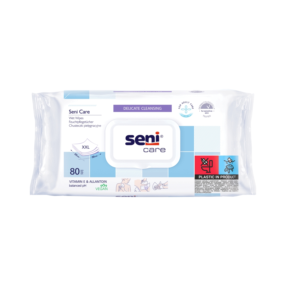 SENI Care drėgnos servetėlės N80 - 