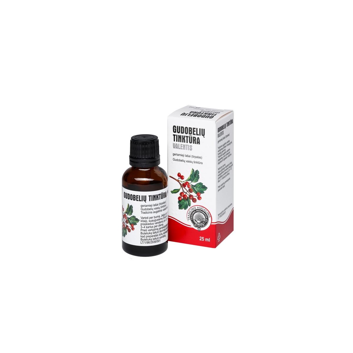 Gudobelių tinktūra Valentis geriamieji lašai 25ml - 