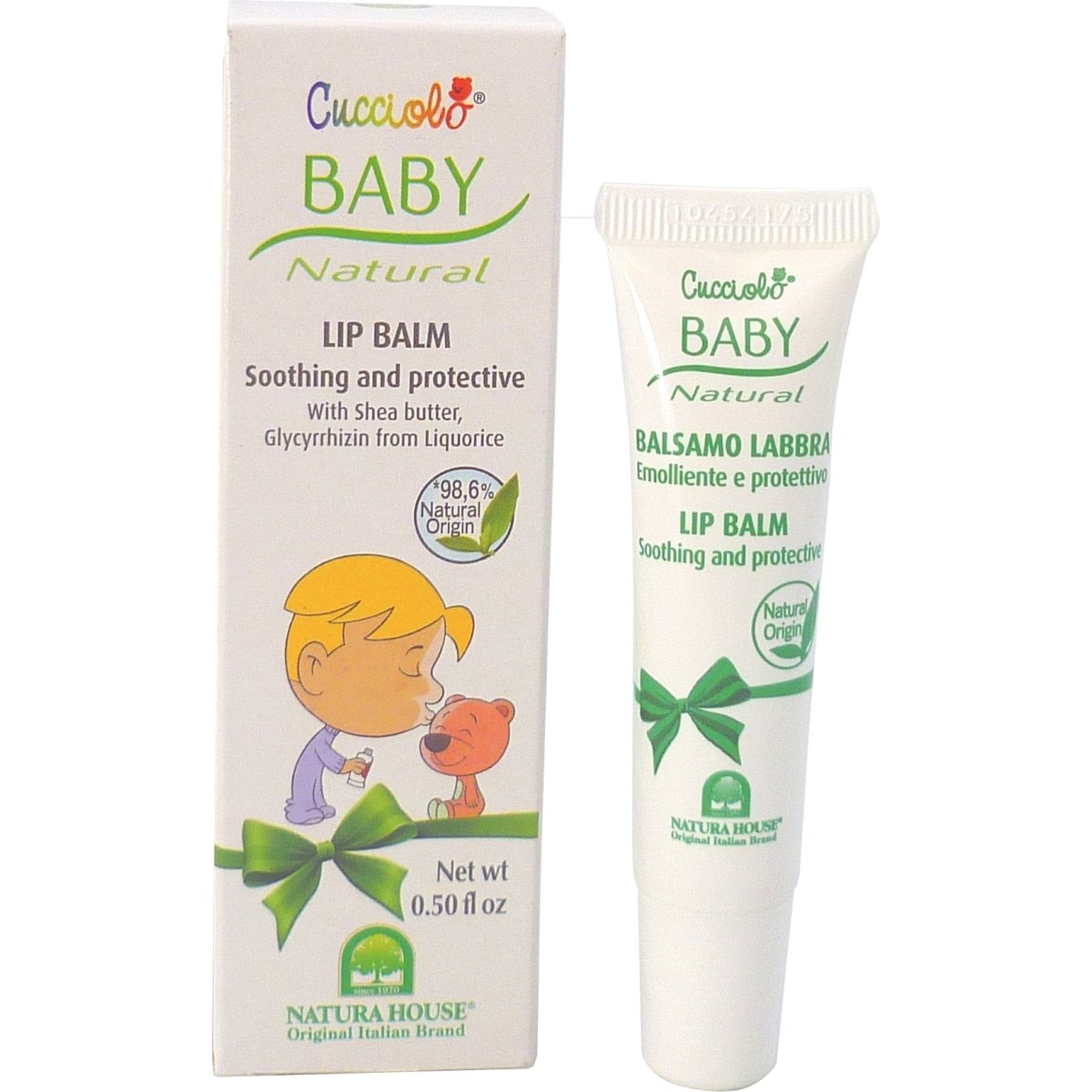NATURA HOUSE apsauginis lūpų balzamas vaikams CUCCIOLO, 15ml - 