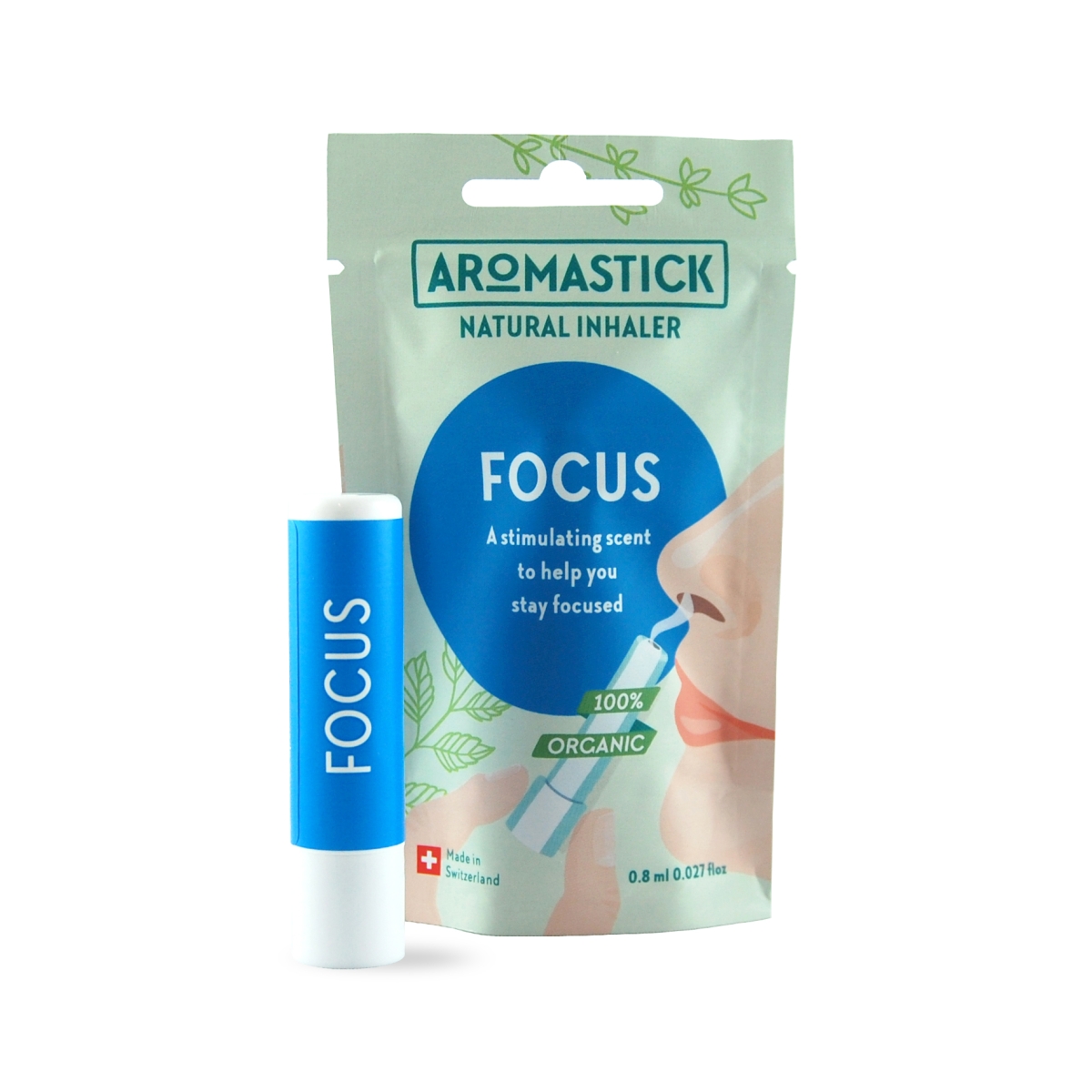 AROMASTICK padedantis susikoncentruoti uostukas - nosies inhaliatorius - 