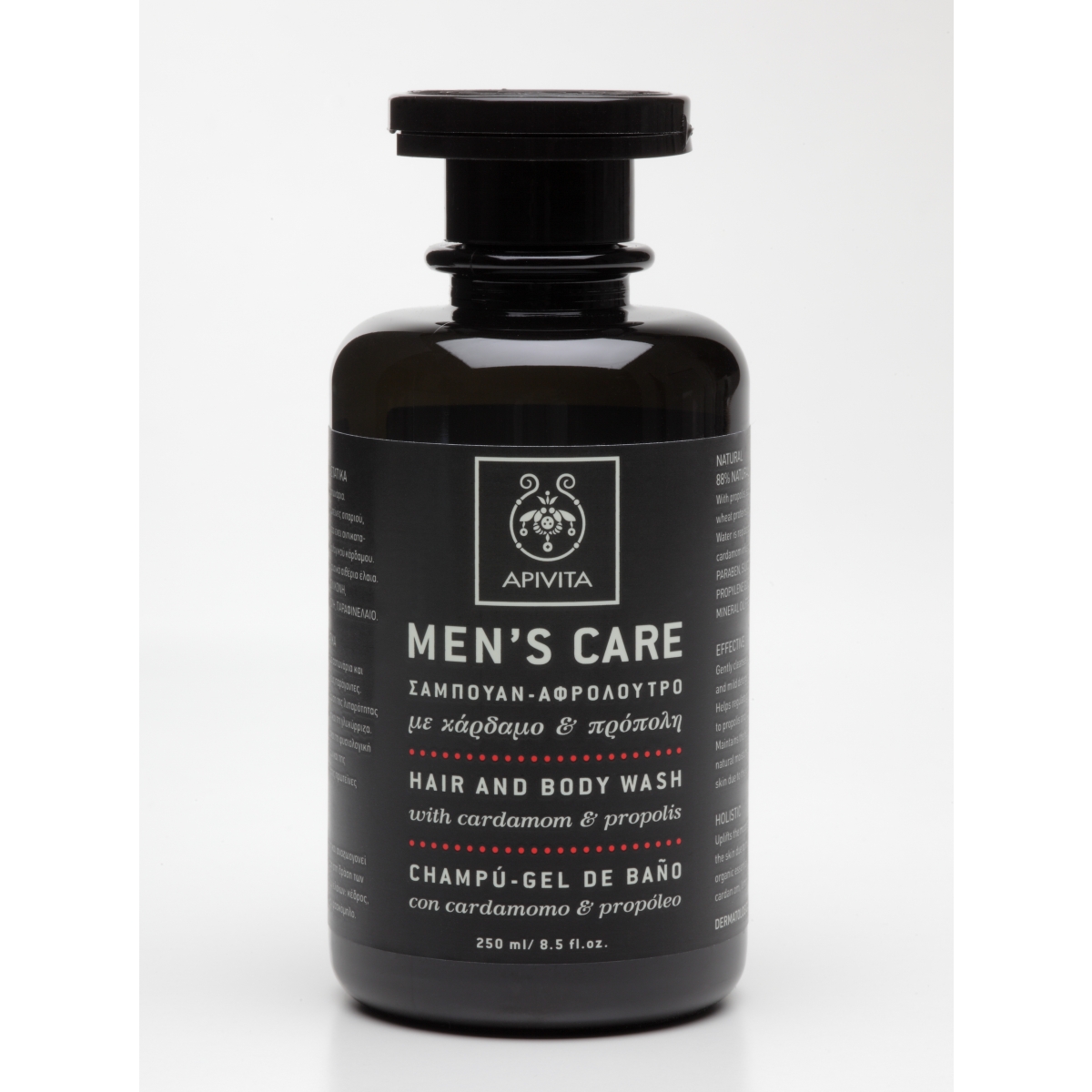 APIVITA prausiklis su propoliu ir kardamonu MEN'S CARE, 250ml - 