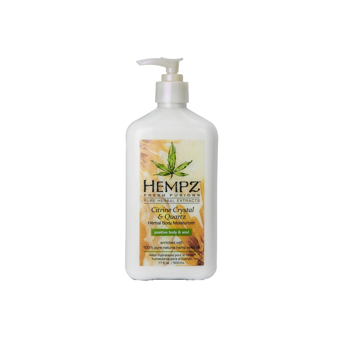 HEMPZ drėkinantis kūno kremas CITRINE CRYSTAL & QUARTZ, 500ml - 