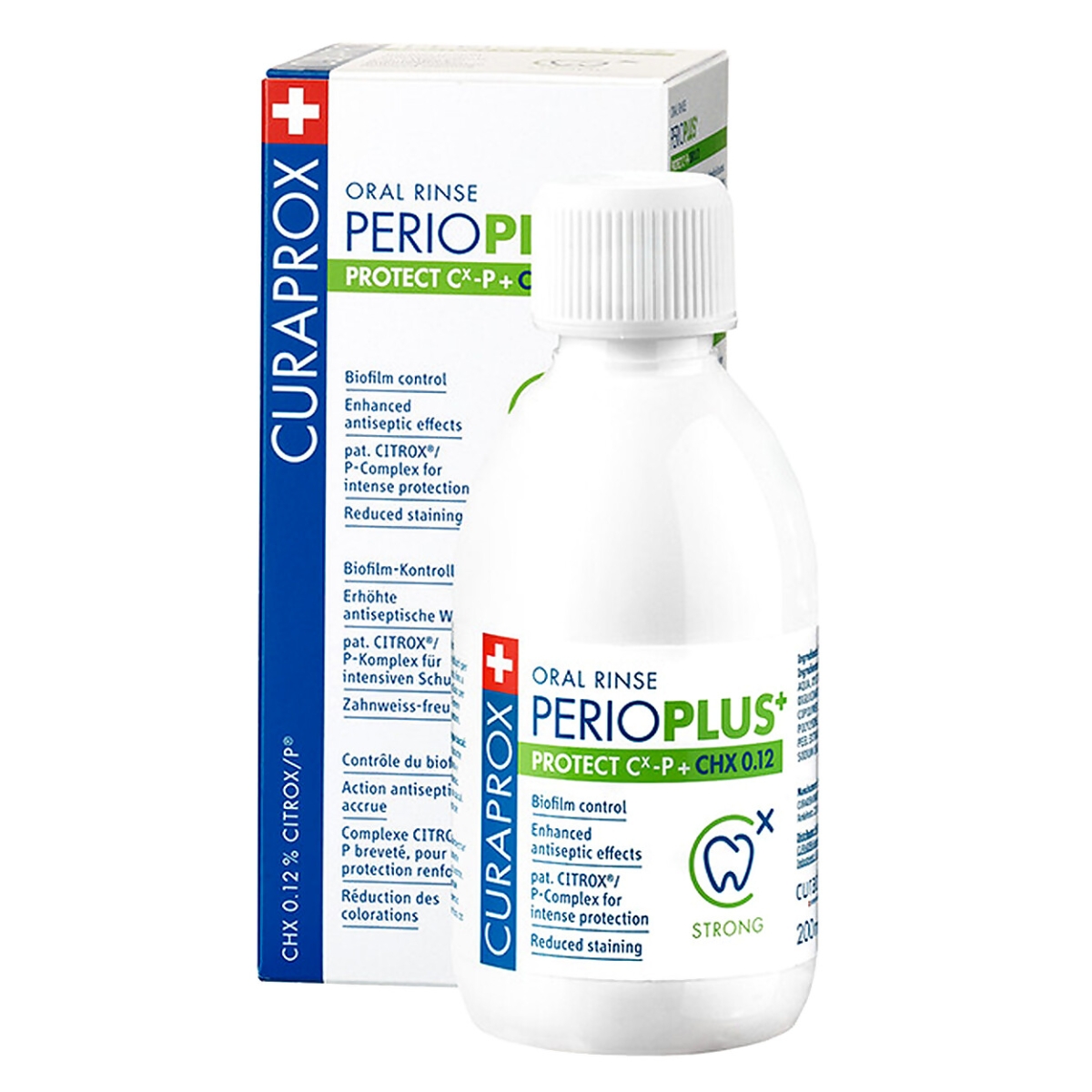 CURAPROX skalavimo skystis su 0.12% chlorheksidino PERIO PLUS+, 200ml - 