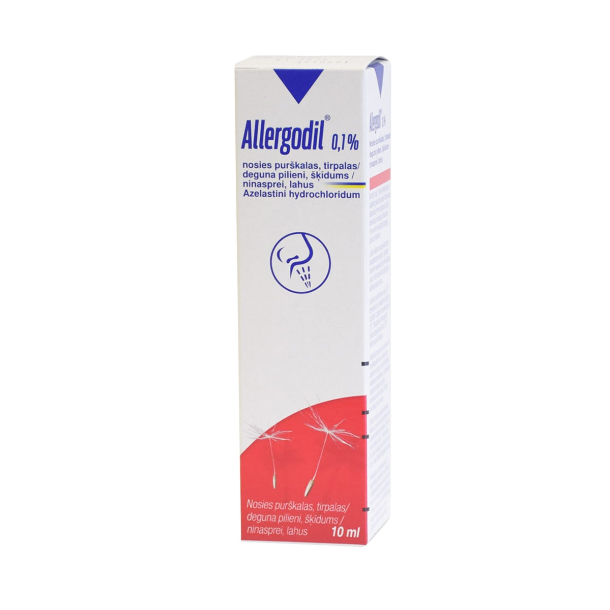 Allergodil 1mg/ml nosies purškalas, tirpalas 10ml - 