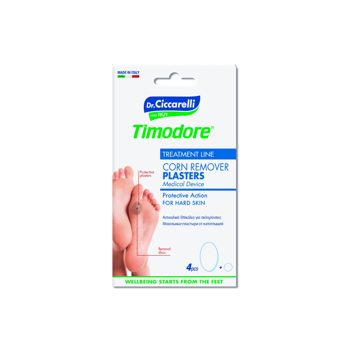 TIMODORE pleistrai, skirti sukietėjusiai odai šalinti, N4 - 