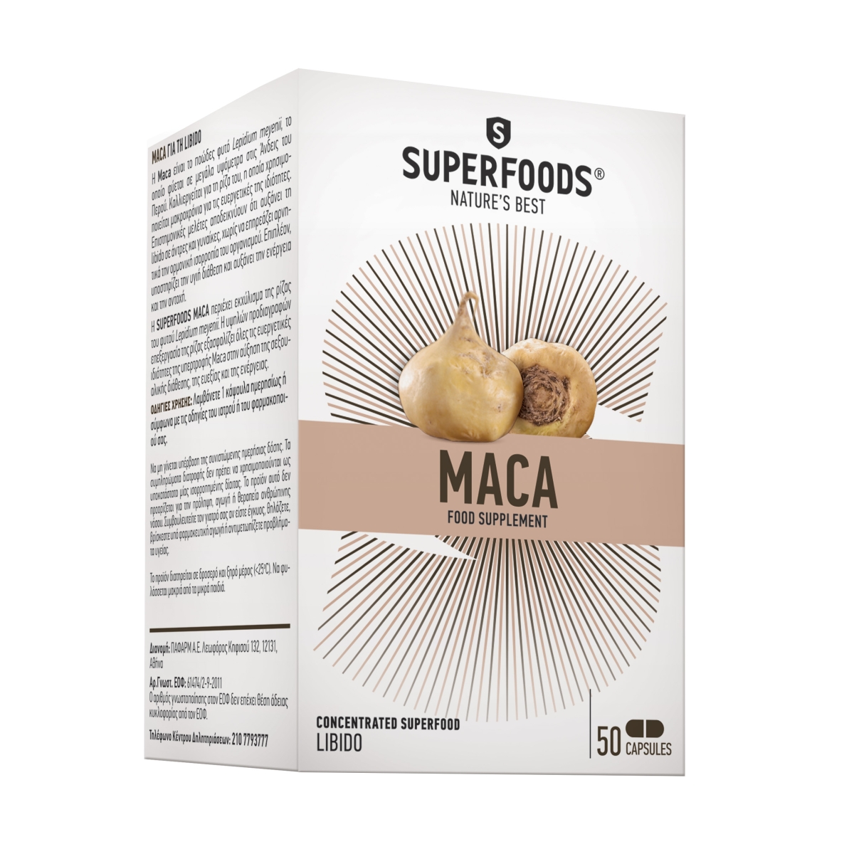 SUPERFOODS kapsulės MACA, N50 - 