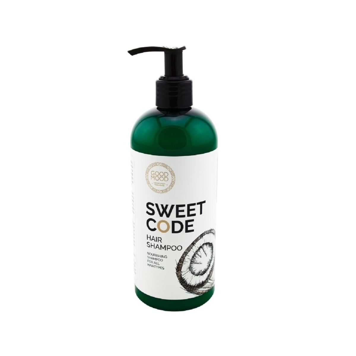 GOOD MOOD kokosų šampūnas visų tipų plaukams SWEET CODE, 400ml - 