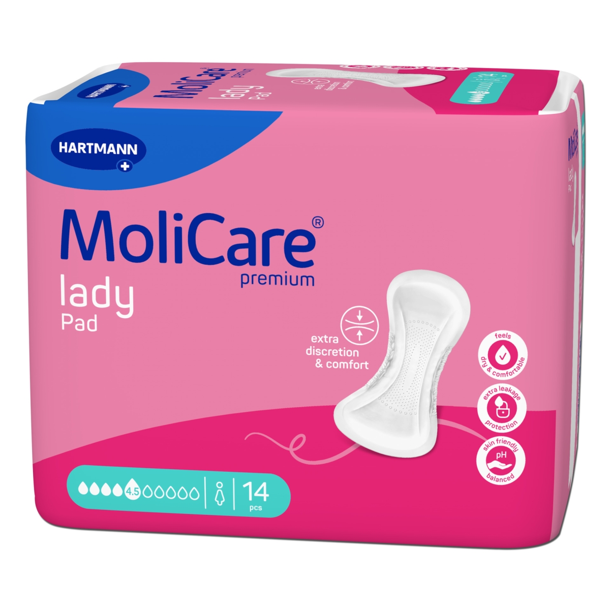 HARTMANN įklotai MOLICARE LADY PAD, 4.5 lašo, N14 - 