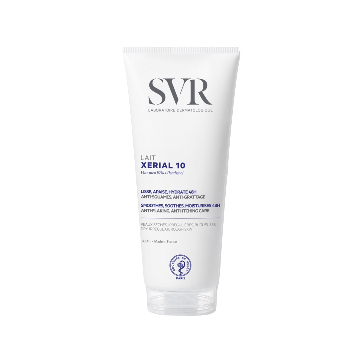 SVR XERIAL 10 LAIT kūno kremas su grynuoju šlapalu (10 %), 200ml - 