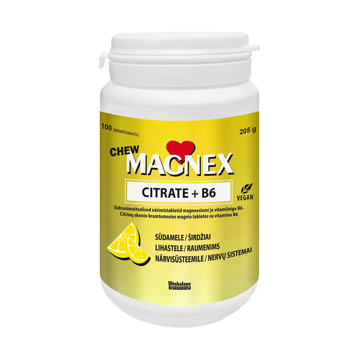 VITABALANS MAGNEX CITRATE CHEW 375mg + B6, N100 - 