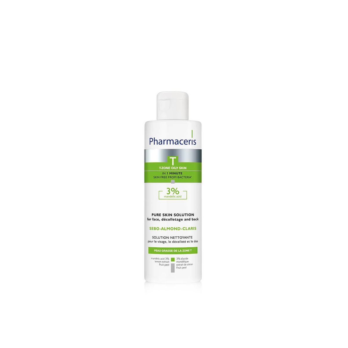 PHARMACERIS T bakteriostatinis valiklis SEBO-ALMOND-CLARIS, 190ml - 