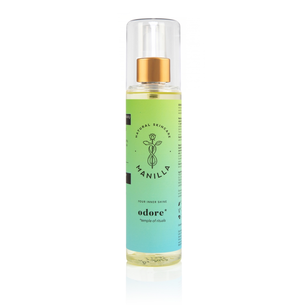 MANILLA pašėlusių ledinukų aromato sausasis kūno aliejus ODORE, 125ml - 