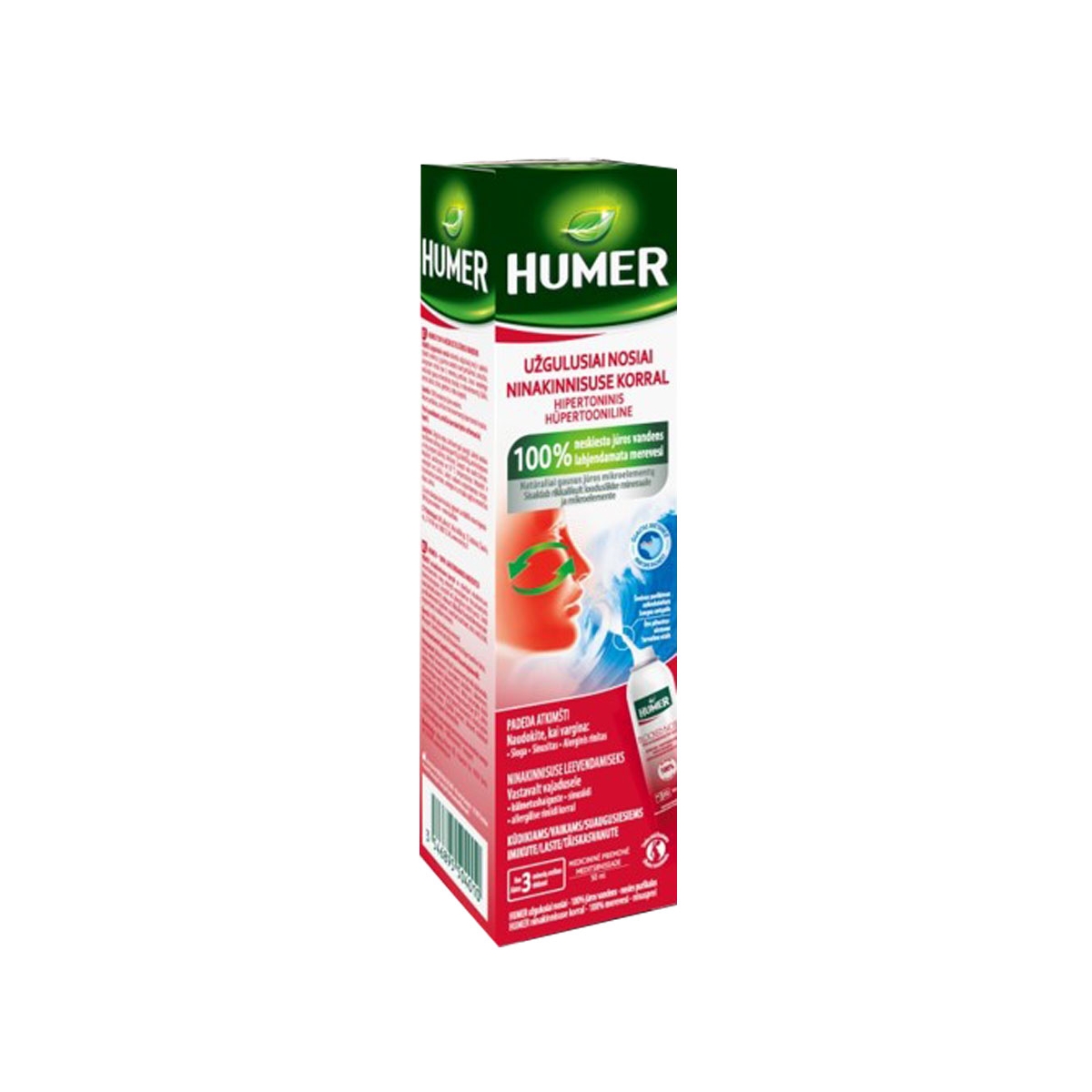 Humer 050 nuo slogos nosies purškalas, 50ml. - 