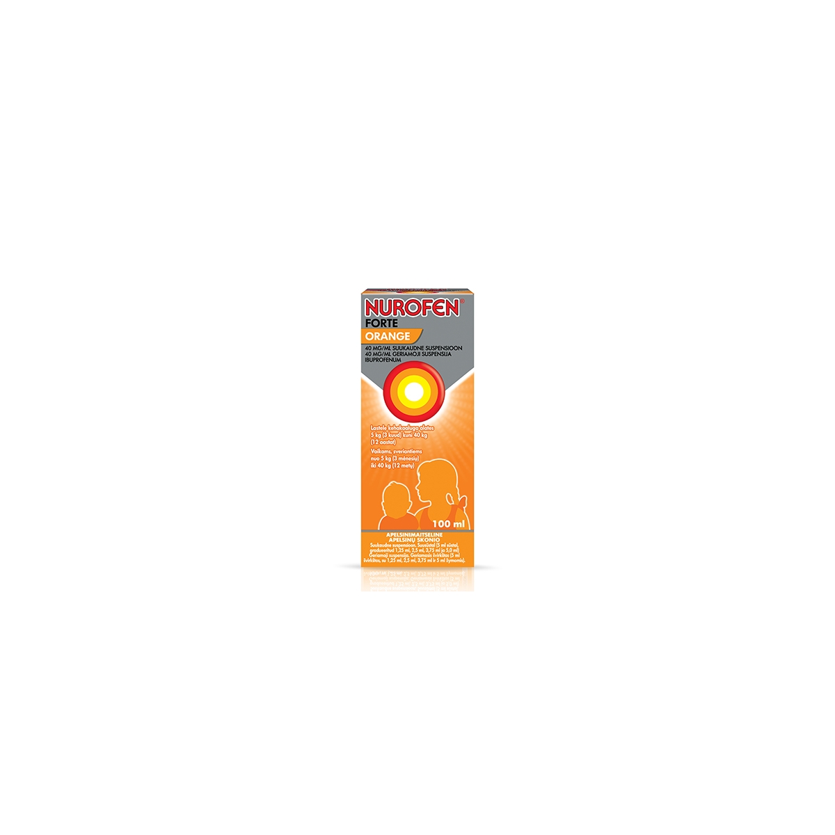 Nurofen Forte Orange 40mg/ml geriamoji suspensija100ml - 