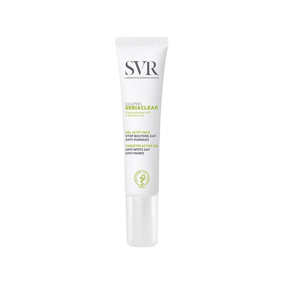 SVR intensyvaus poveikio gelis nuo spuogų SEBIACLEAR CICAPEEL, 15ml - 