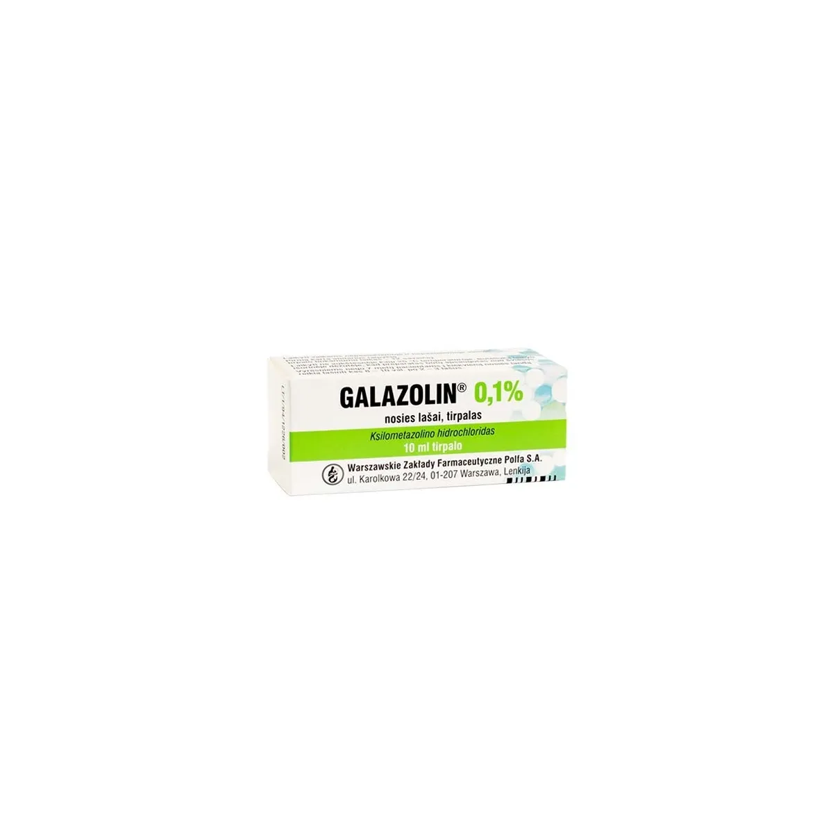 Galazolin 1mg/ml nosies lašai, tirpalas 10ml - 