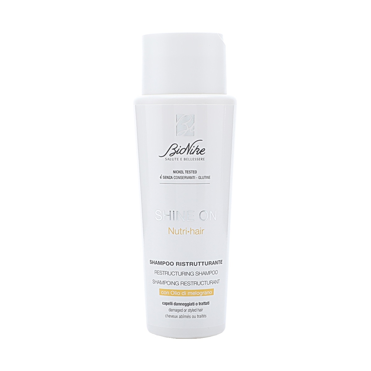 BIONIKE atkuriamasis šampūnas silpniems plaukams SHINE ON NUTRI, 200ml - 