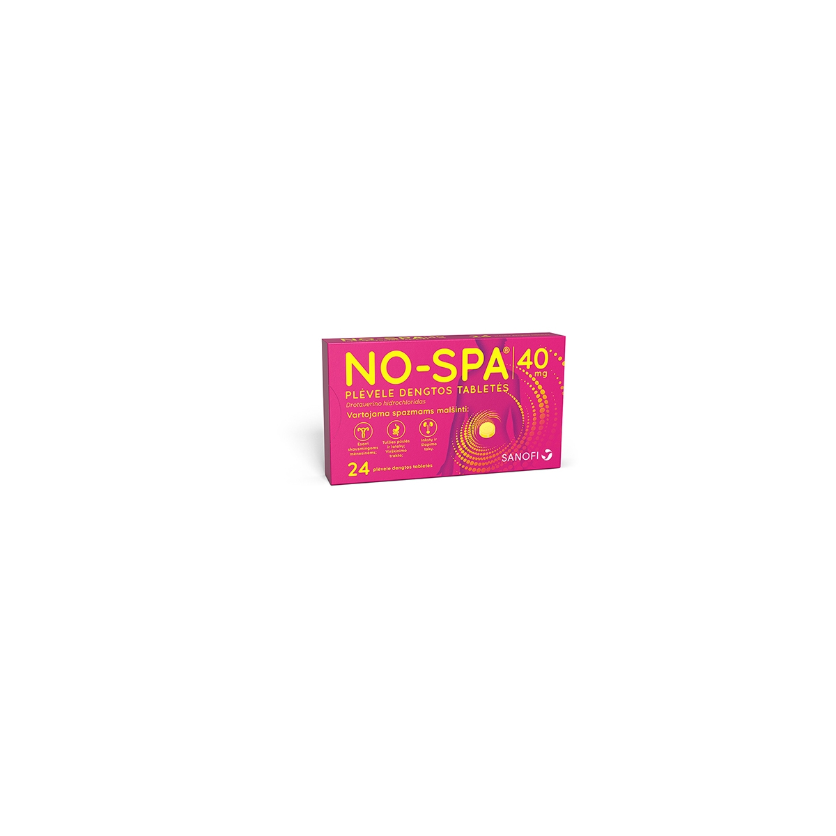 NO-SPA 40mg plėvele dengtos tabletės N24 - 