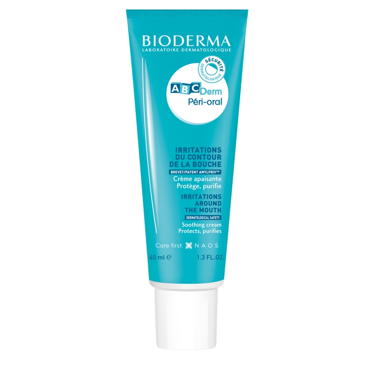 BIODERMA sudirgusios odos aplink burną kremas ABCDERM PERI ORAL, 40ml - 