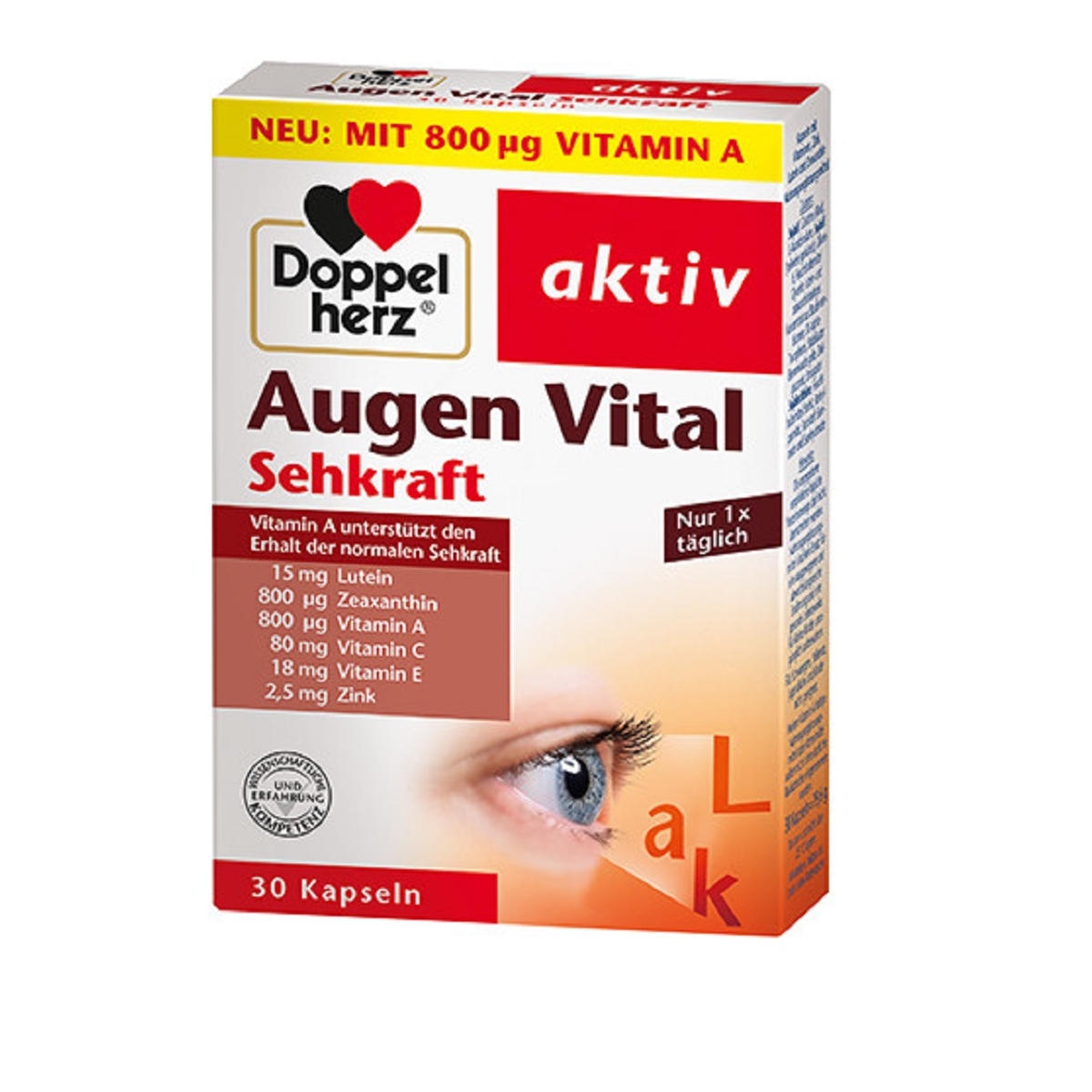DOPPELHERZ AKTIV AUGEN VITAL, 30 kapsulių - 