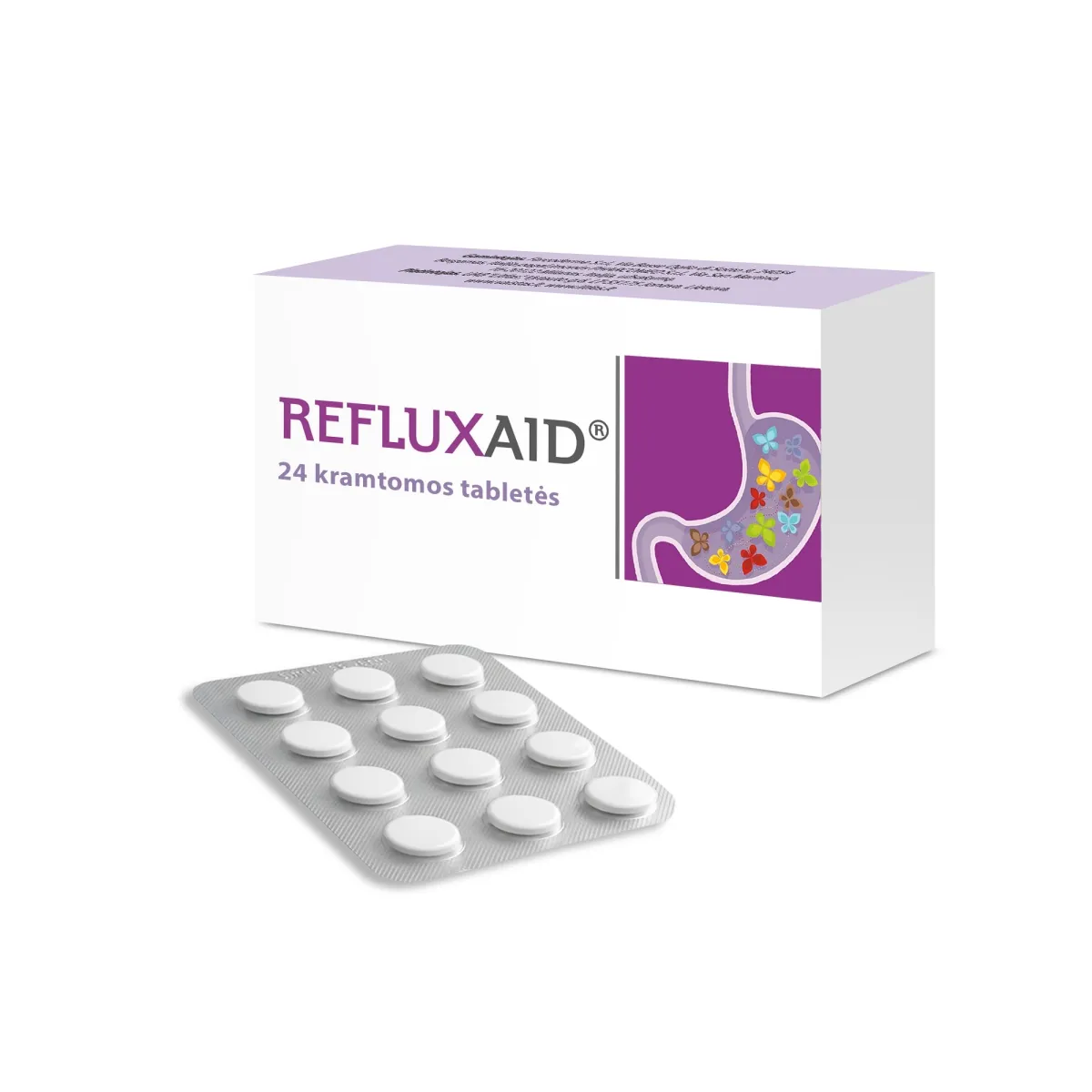 Refluxaid kramtomosios tabletės nuo refliukso, N24 - 