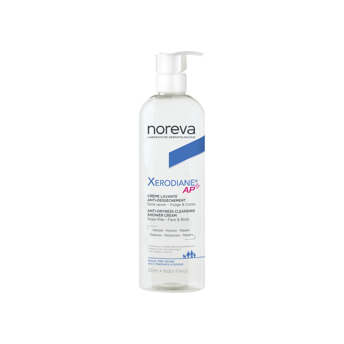 NOREVA prausiamasis kremas sausai odai XERODIANE AP+, 500ml - 