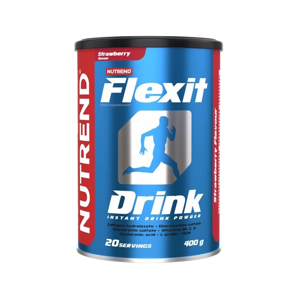 FLEXIT Drink, braškių skonio, 400g - 