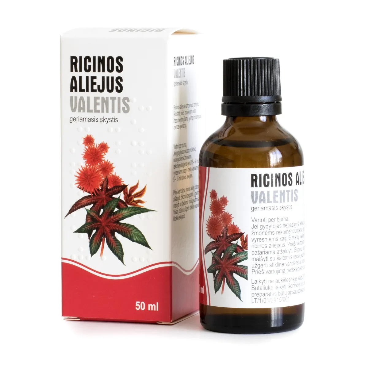 Ricinos aliejus Valentis geriamasis skystis 50ml - 