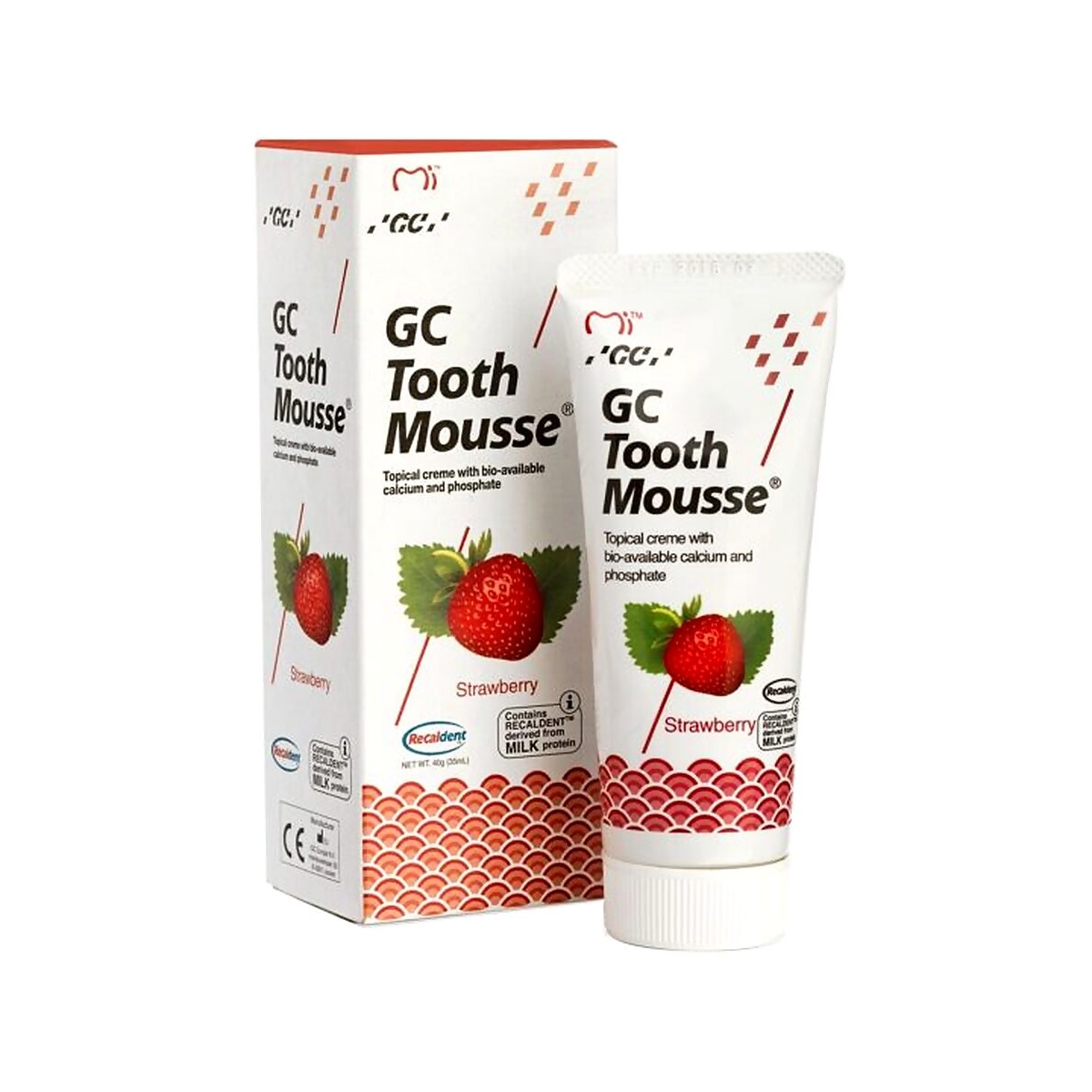 GC dantų kremas su fluoru MI PASTE PLUS, braškių skonio, 35ml - 
