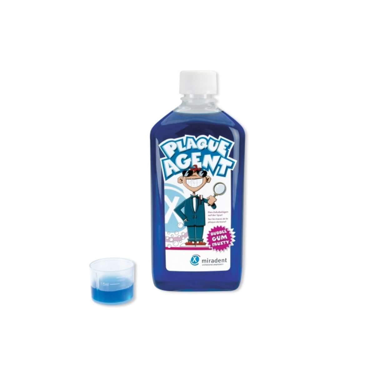 MIRADENT apnašų nustatymo skystis PLAQUE AGENT, 500ml - 