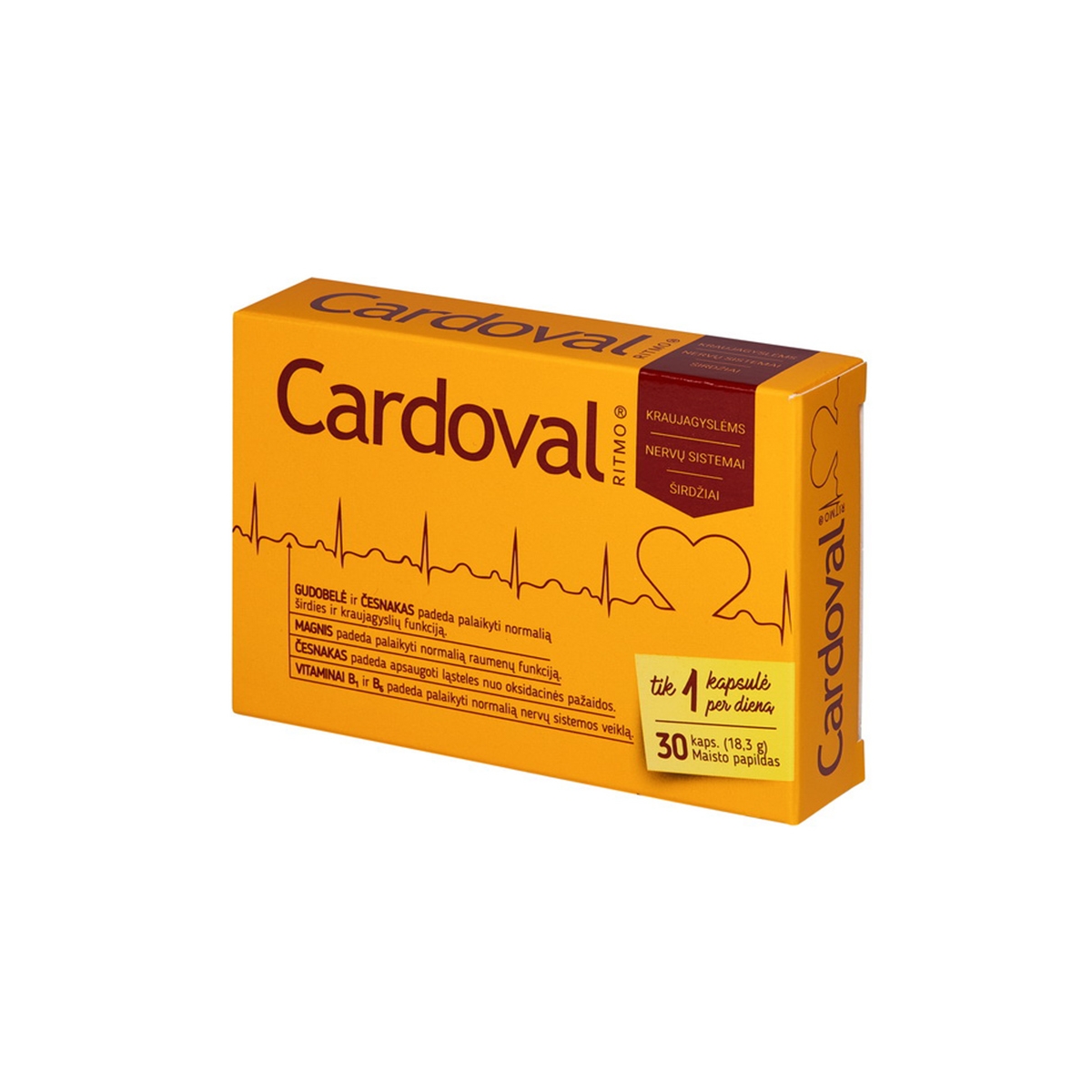 CARDOVAL RITMO, 30 kapsulių - 