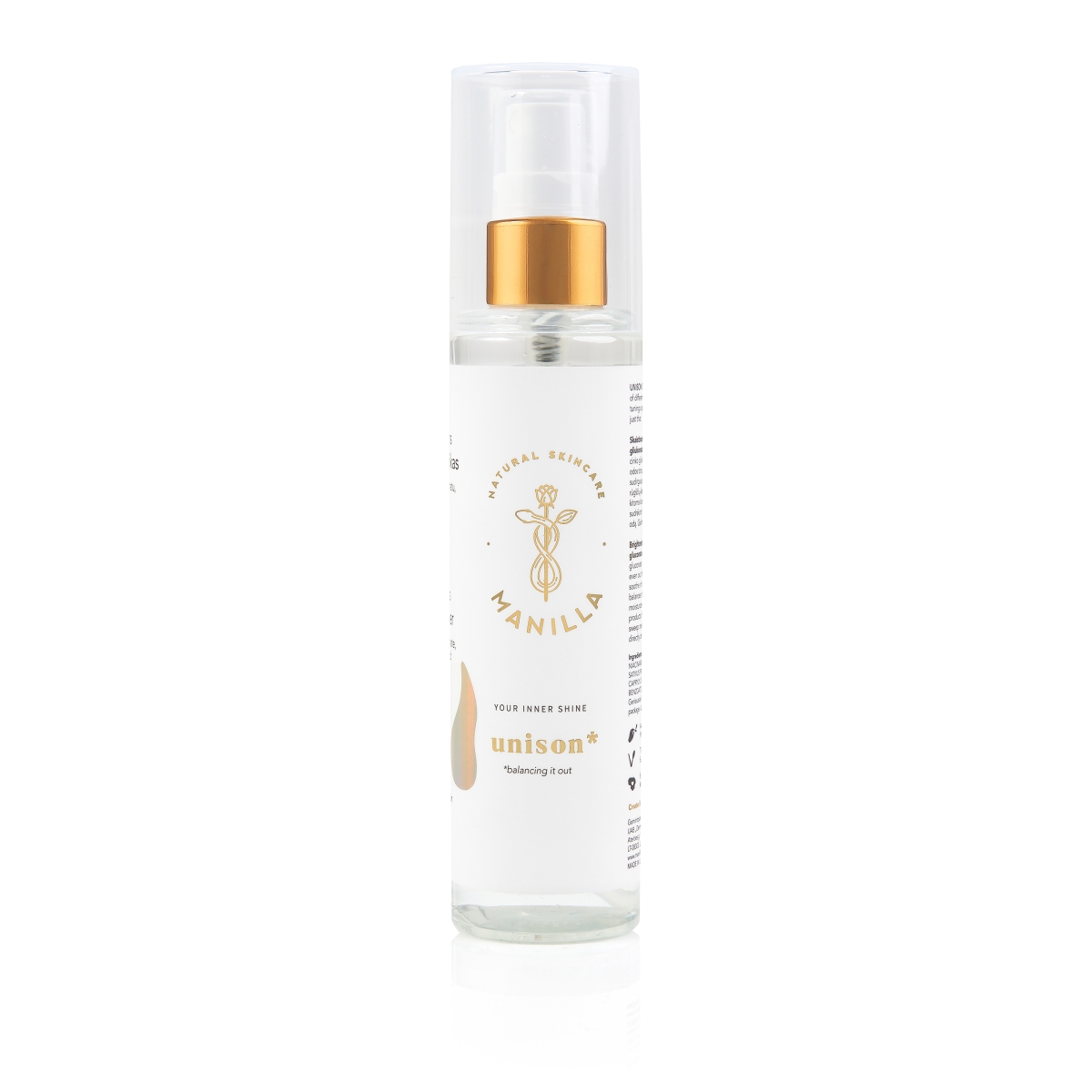 MANILLA skaistinantis veido tonikas mišriai odai UNISON, 125ml - 