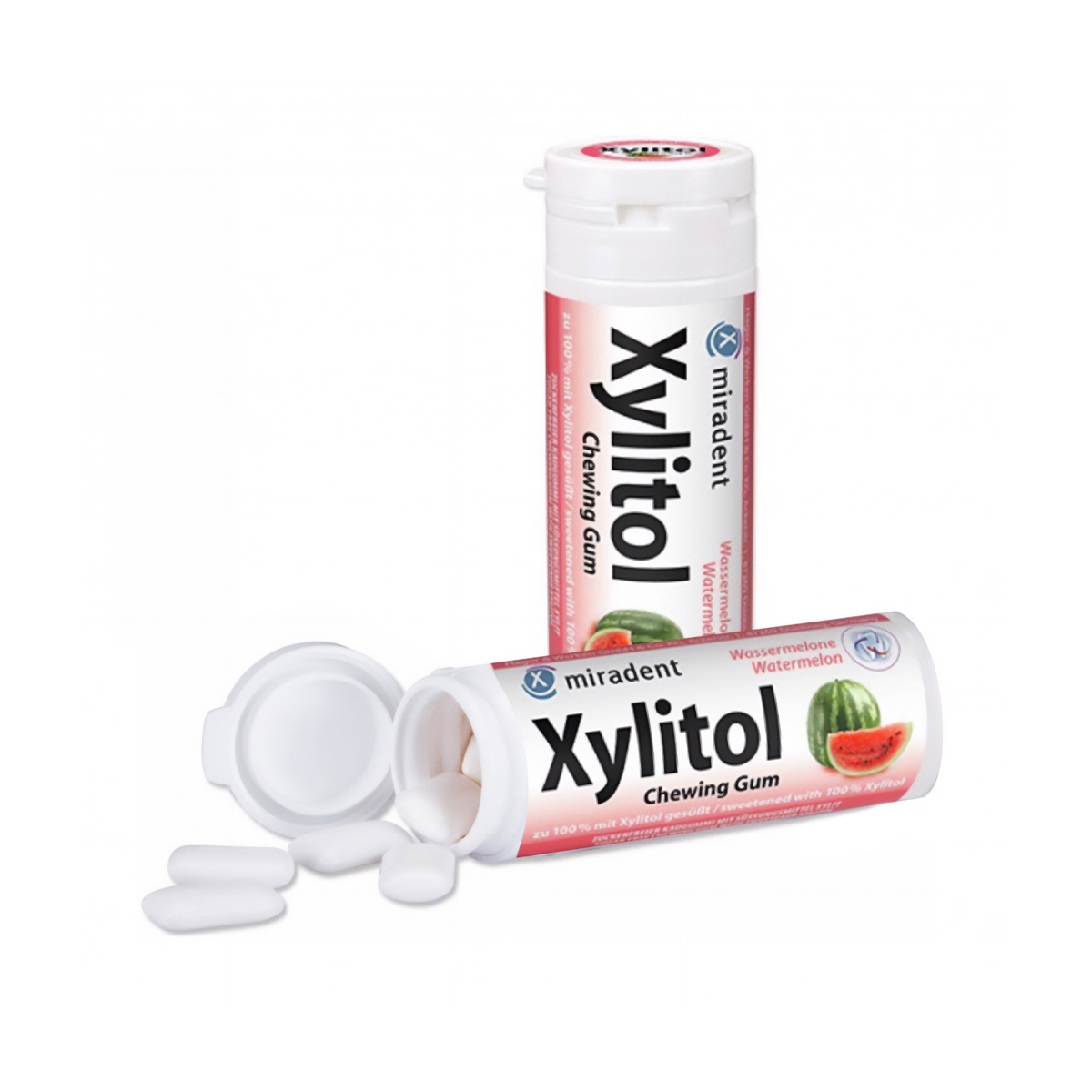 Miradent Xylitol kramtomoji guma HAGER&WERKEN, arbūzo skonio, N30 - 