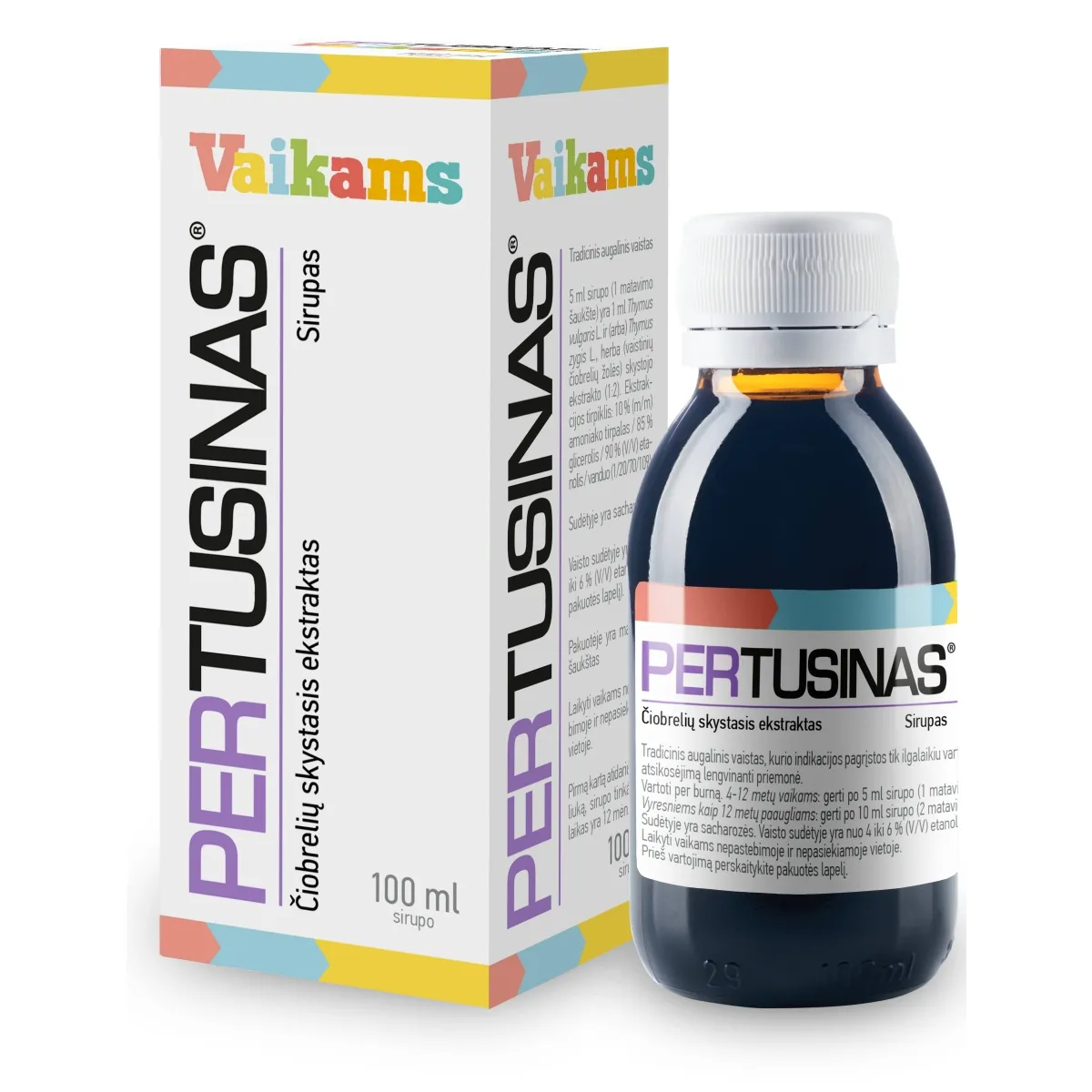 Pertusinas 1ml/5ml sirupas vaikams 100ml - 