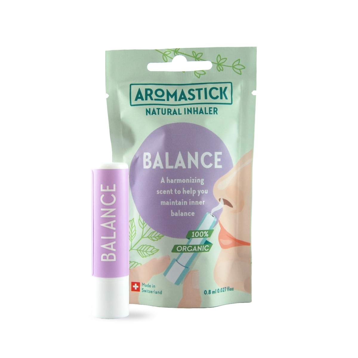 AROMASTICK atpalaiduojantis uostukas-nosies inhaliatorius BALANCE, N1 - 