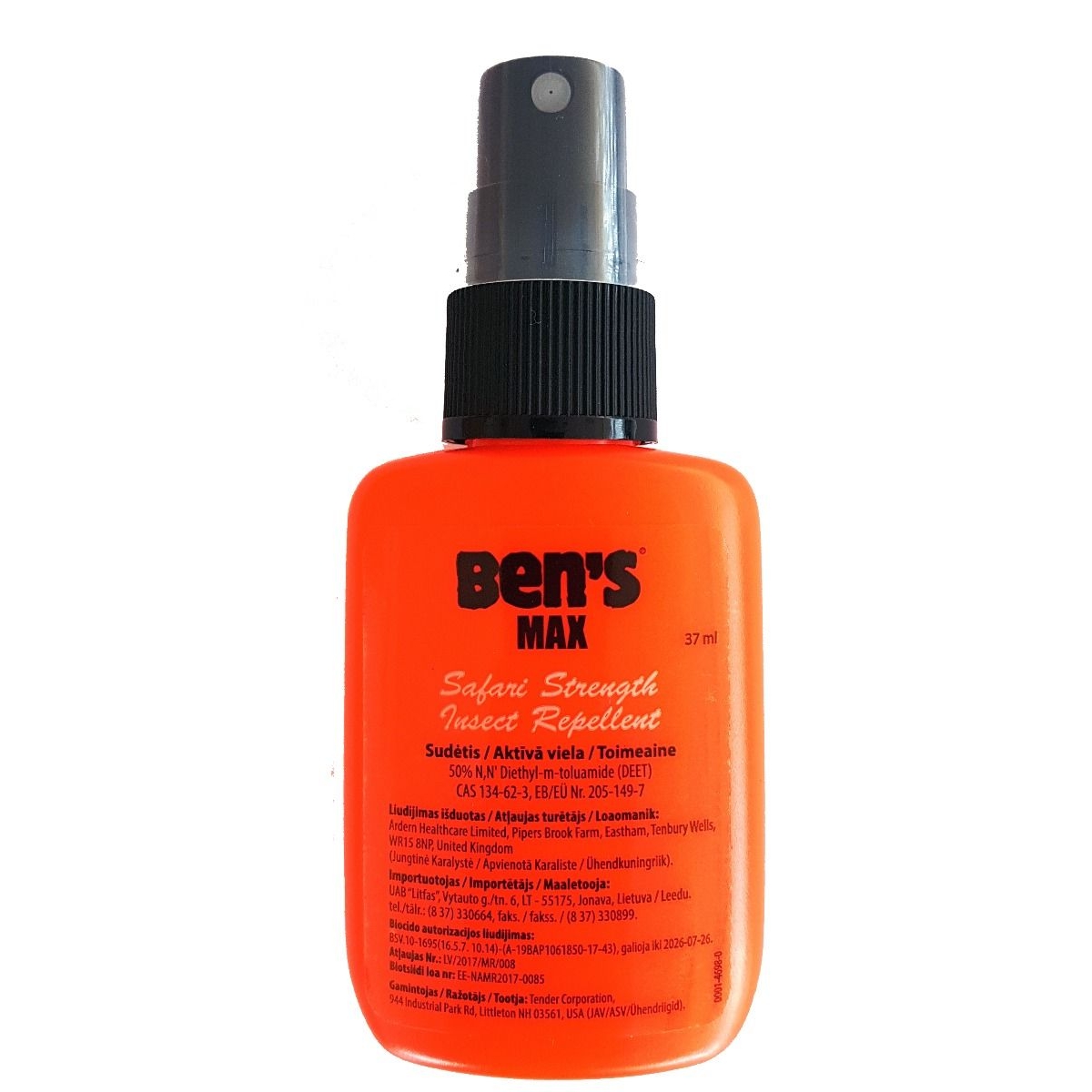 BEN'S purškiklis vabzdžiams atbaidyti MAX, 37ml - 