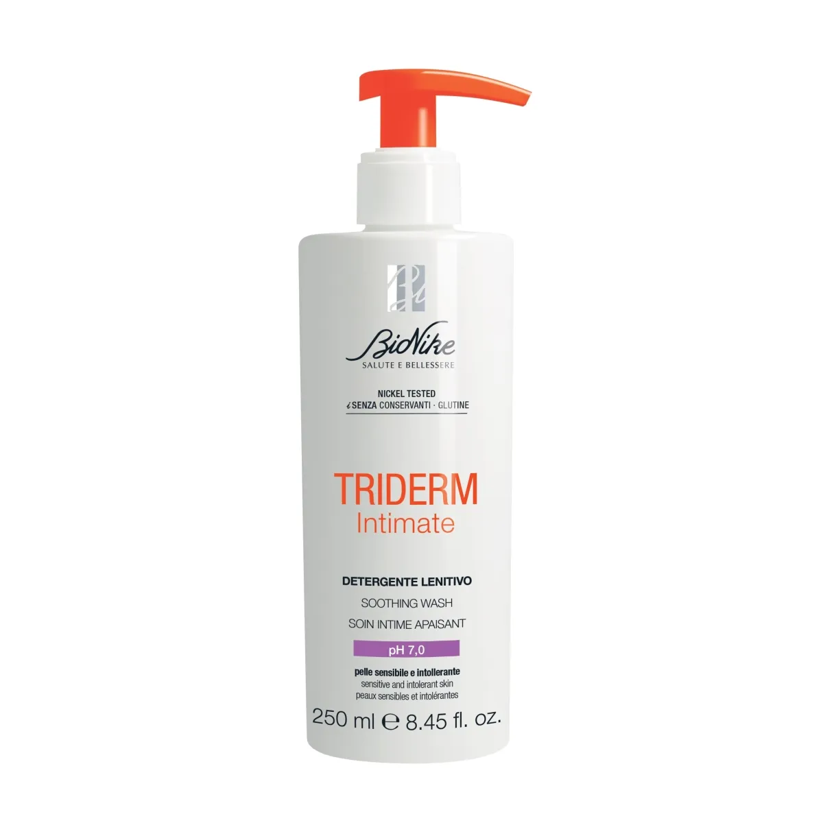 BIONIKE intymios higienos prausiklis TRIDERM INTIMATE  pH 7.0, 250ml - 