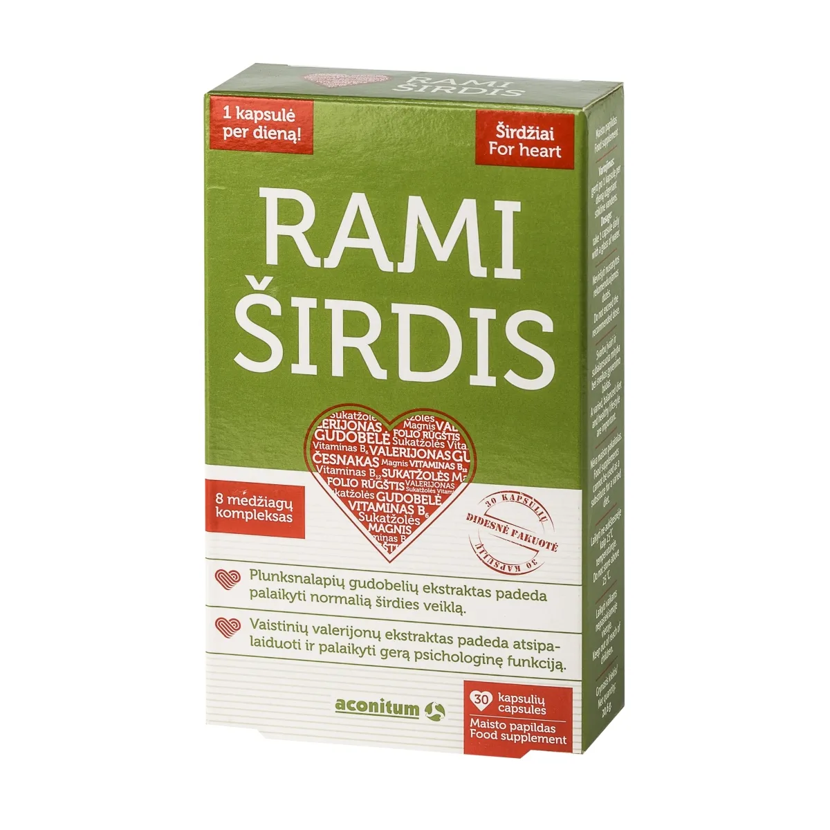 ACONITUM kapsulės RAMI ŠIRDIS, N30 - 