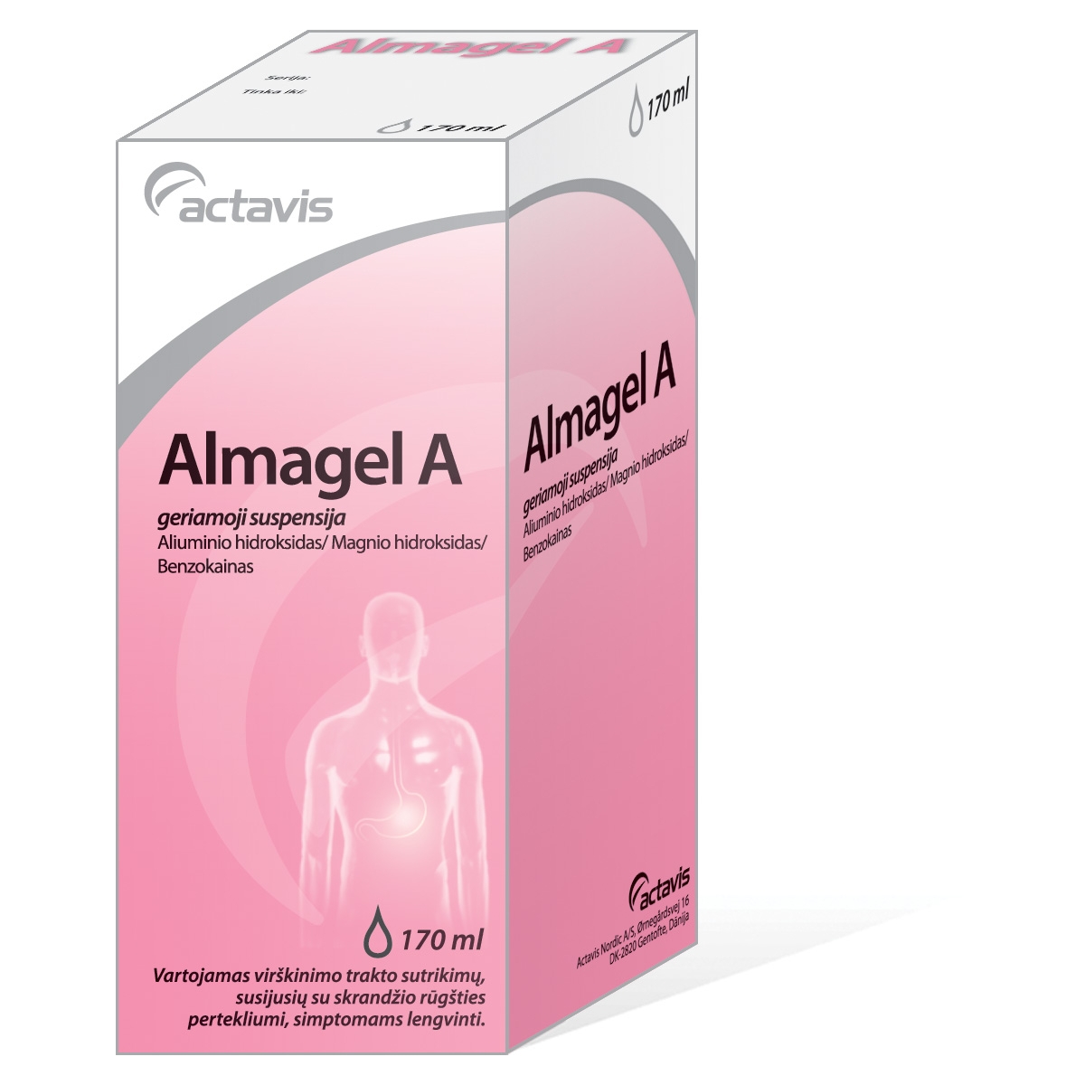 Almagel A geriamoji suspensija 170ml + matavimo šaukštas - 
