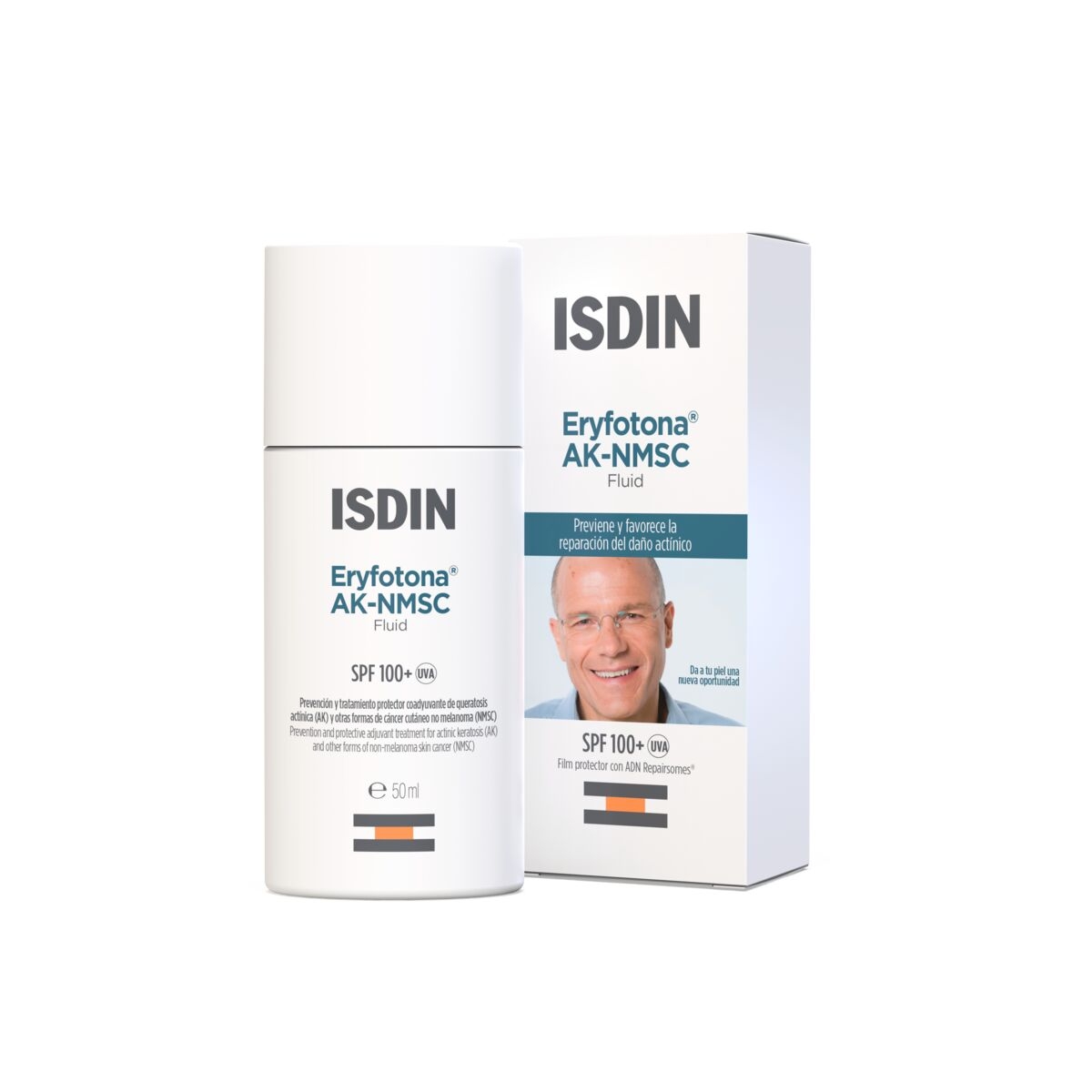 ISDIN apsauginis fluidas nuo saulės ERYFOTONA AK-NMSC SPF100+, 50ml - 