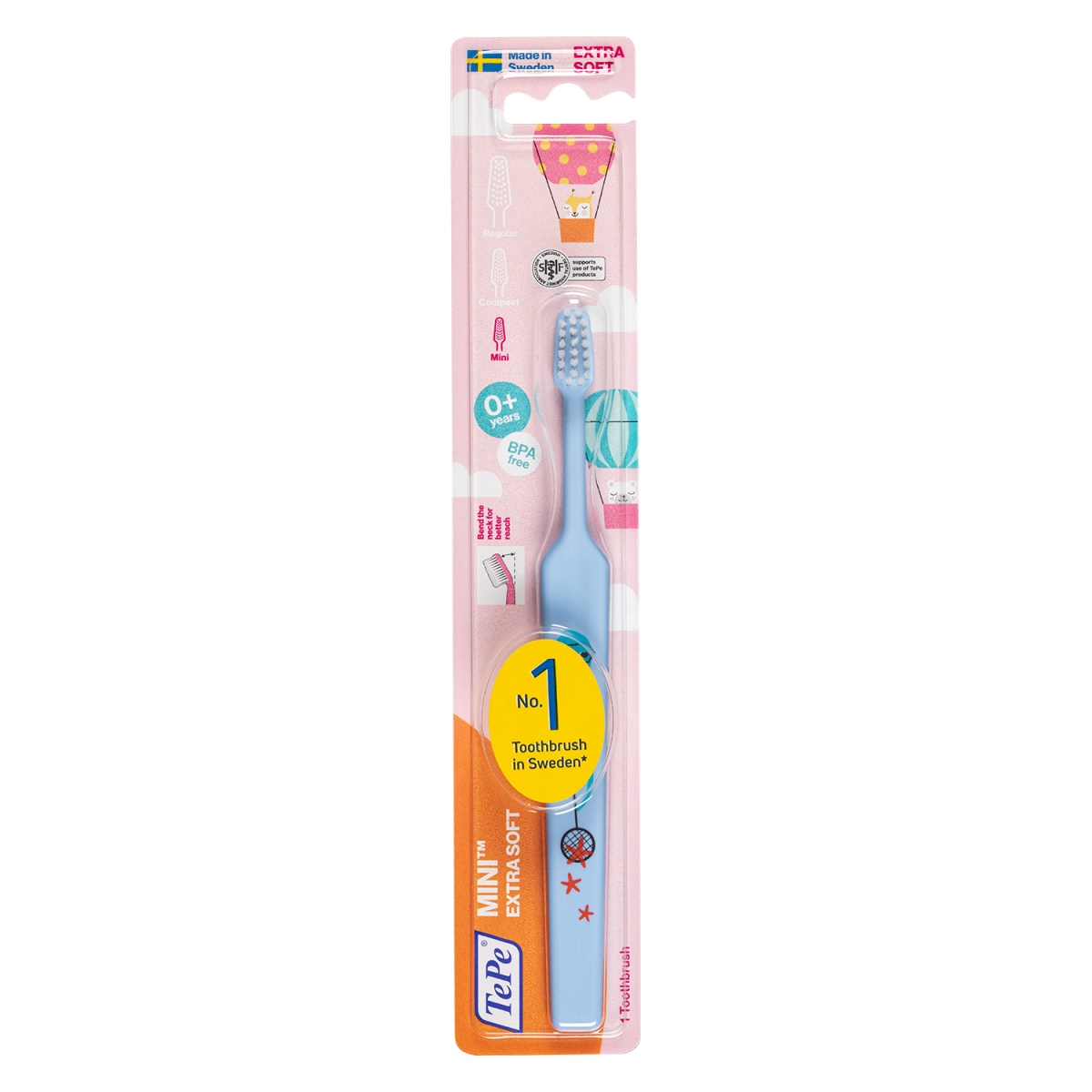 TEPE labai minkštas dantų šepetėlis MINI (0-3 m.), N1 - 