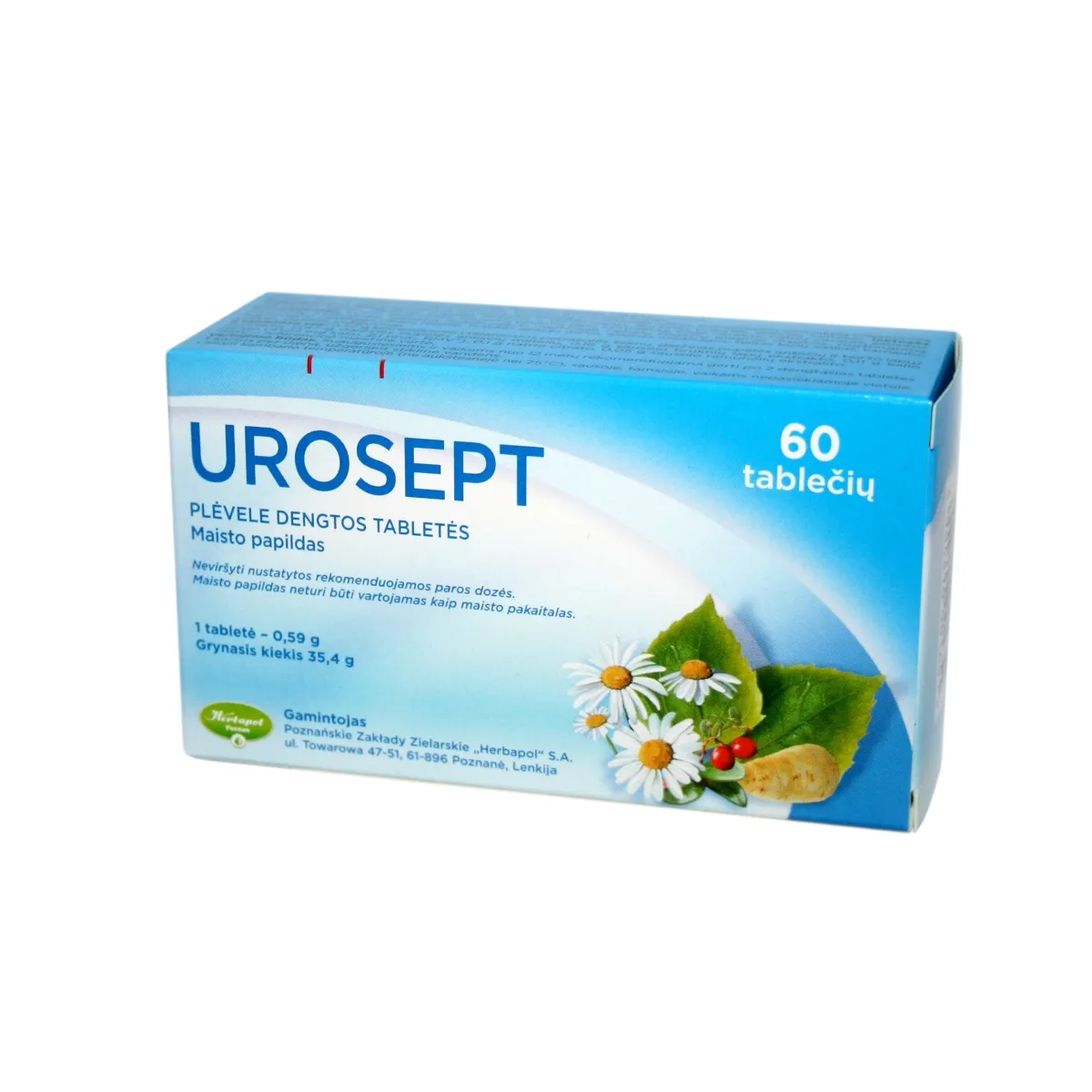 Urosept, plėvele dengtos tabletės N60 - 