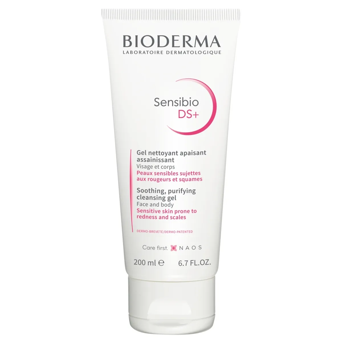 BIODERMA gelinis pleiskanojančios odos prausiklis SENSIBIO DS+, 200ml - 