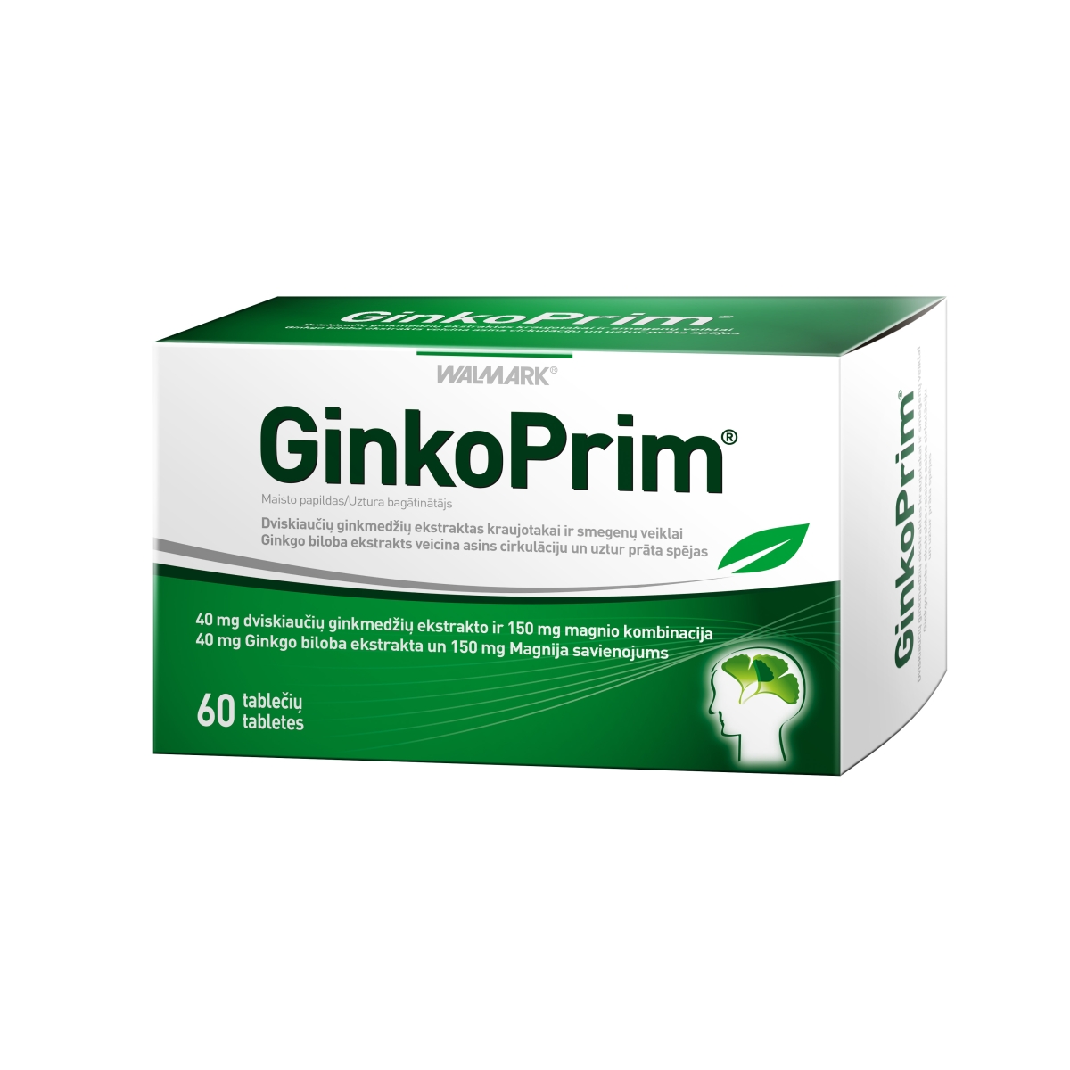 Ginkoprim 40mg tabletės N60 - 