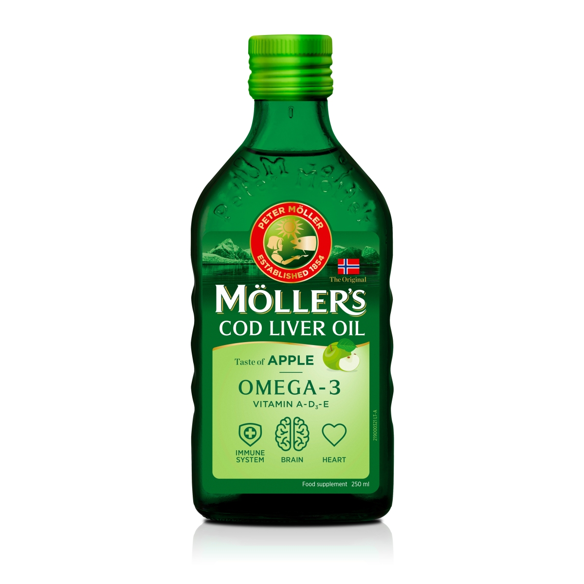MÖLLER’S skysti žuvų taukai, obuolių skonio, 250 ml - 